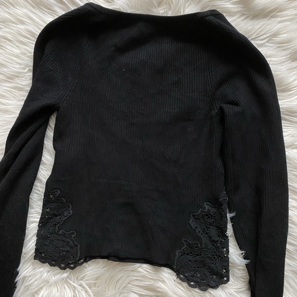 EXPRESS body contour lace pierced sweater - Picture 8 of 8